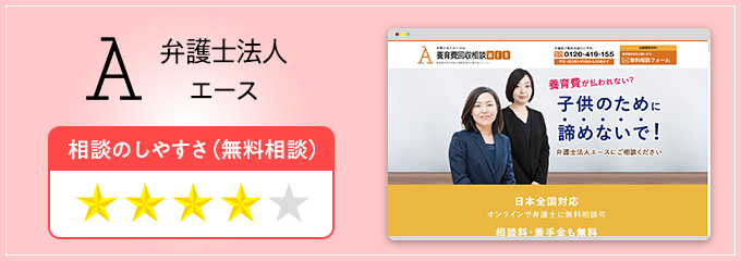弁護士法人エースの養育費無料相談